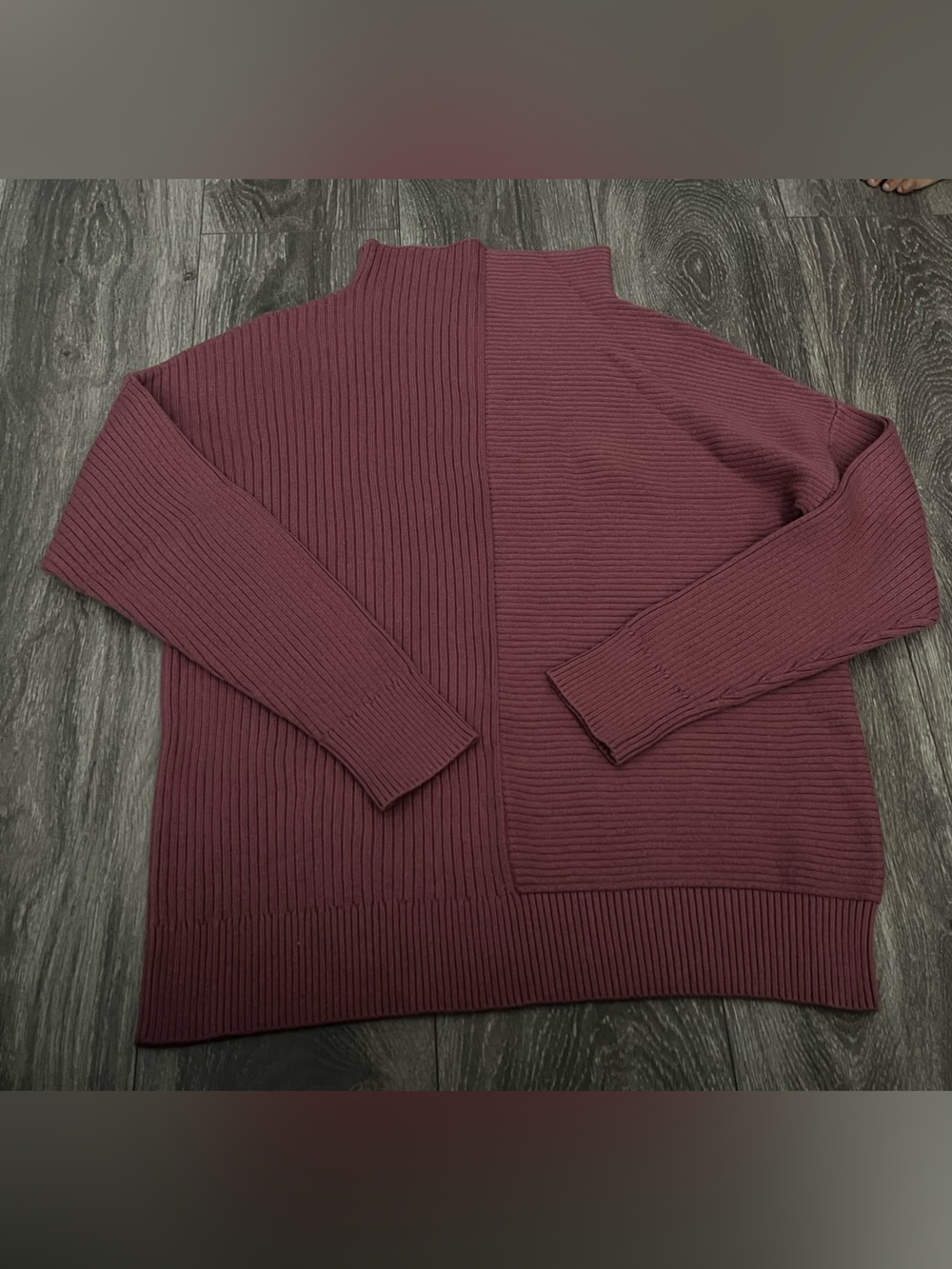 Banana Republic Ribbed Mock Neck Sweater - Burgundy